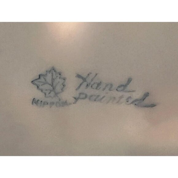 Rare Hand-Painted 13 Inch Nippon Urn/Vase – Smokey Amethyst Clematis - Picture 6 of 6